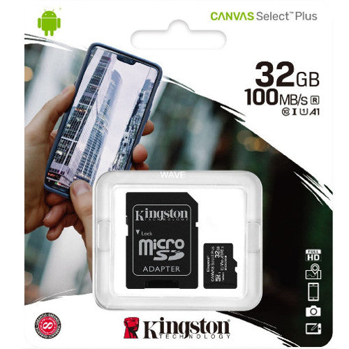 Kingston Micro SD Speicherkarte 32GB 100MB/s UHS-I inkl. SD-Adapter