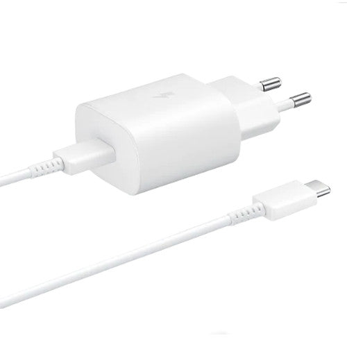 Original Samsung EP-TA800 Ladegerät mit 25W und USB-C Ladekabel weiß